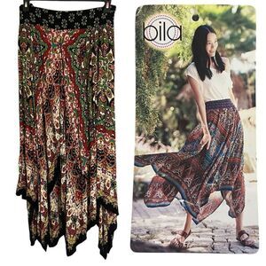 Billa Rayon Hippie Boho Elastic Waist Pull On‎ Skirt Sz XXL NWT